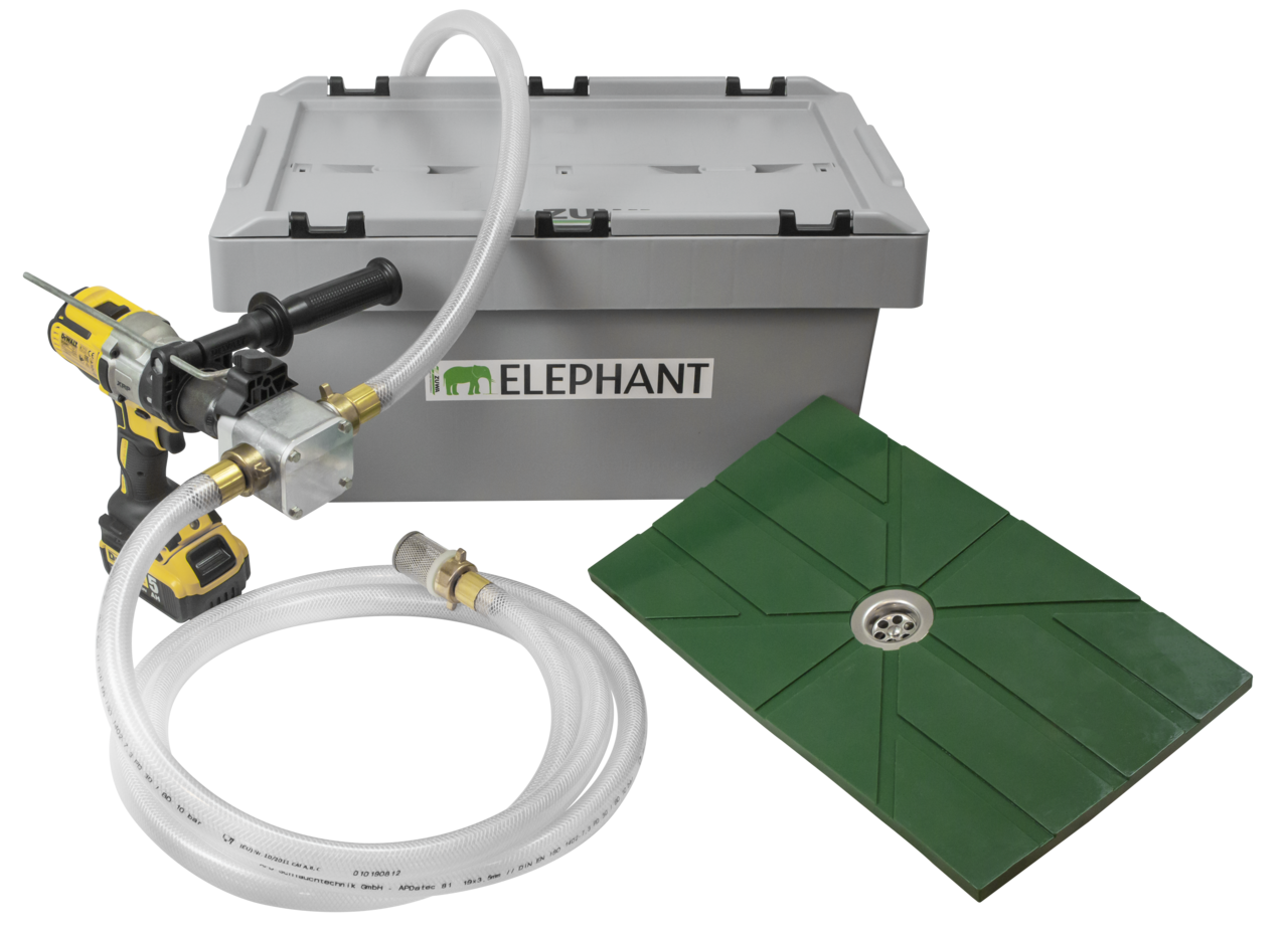 New and innovative! The drill supplied Scavenge Kit ELEPHANT. A must have for all service technician.