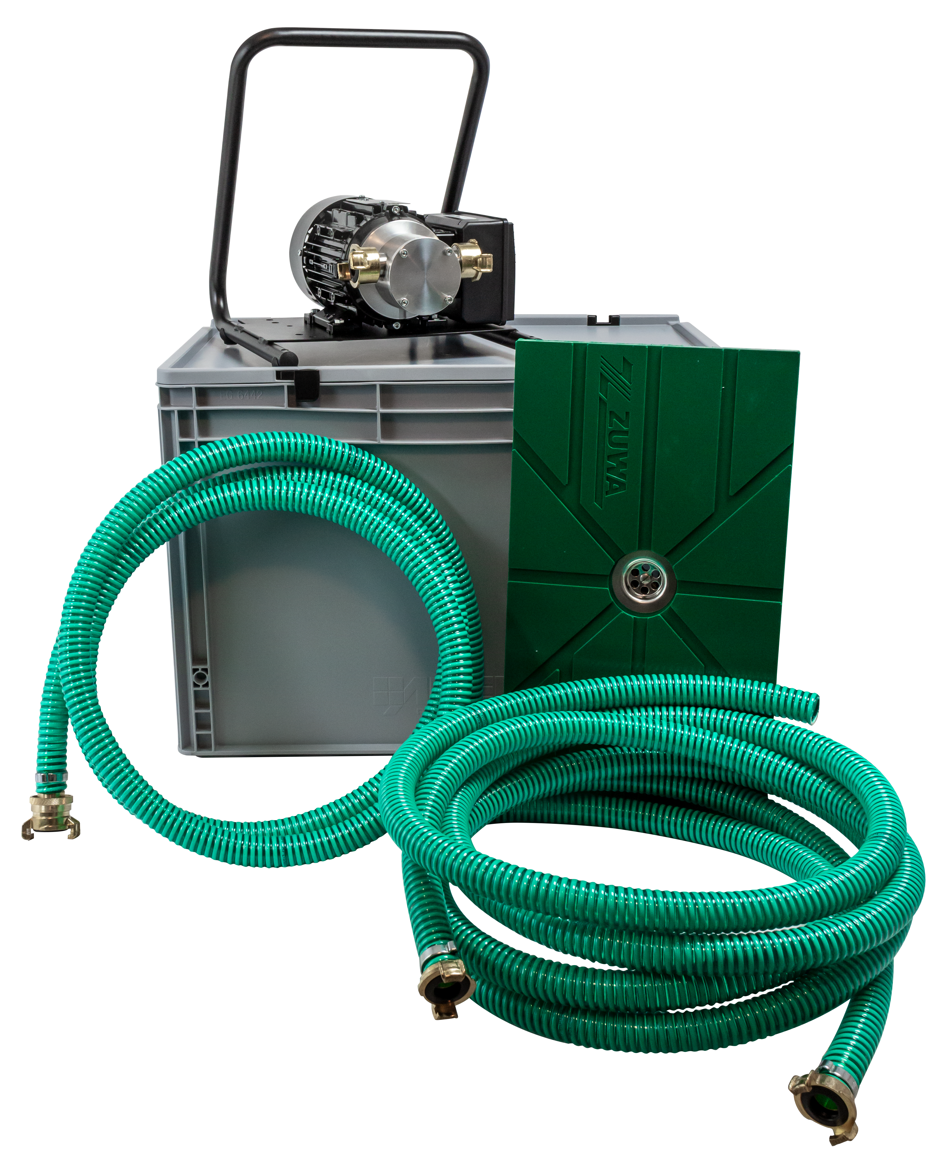 Impellerpumpe mit Motor, Kabel und Stecker