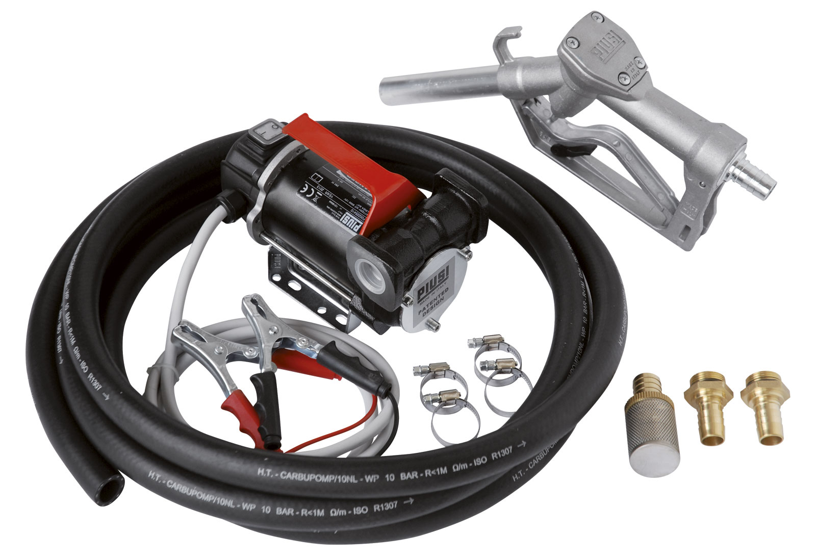 mit Dieselpumpe, Zapfpistole und Schlauch