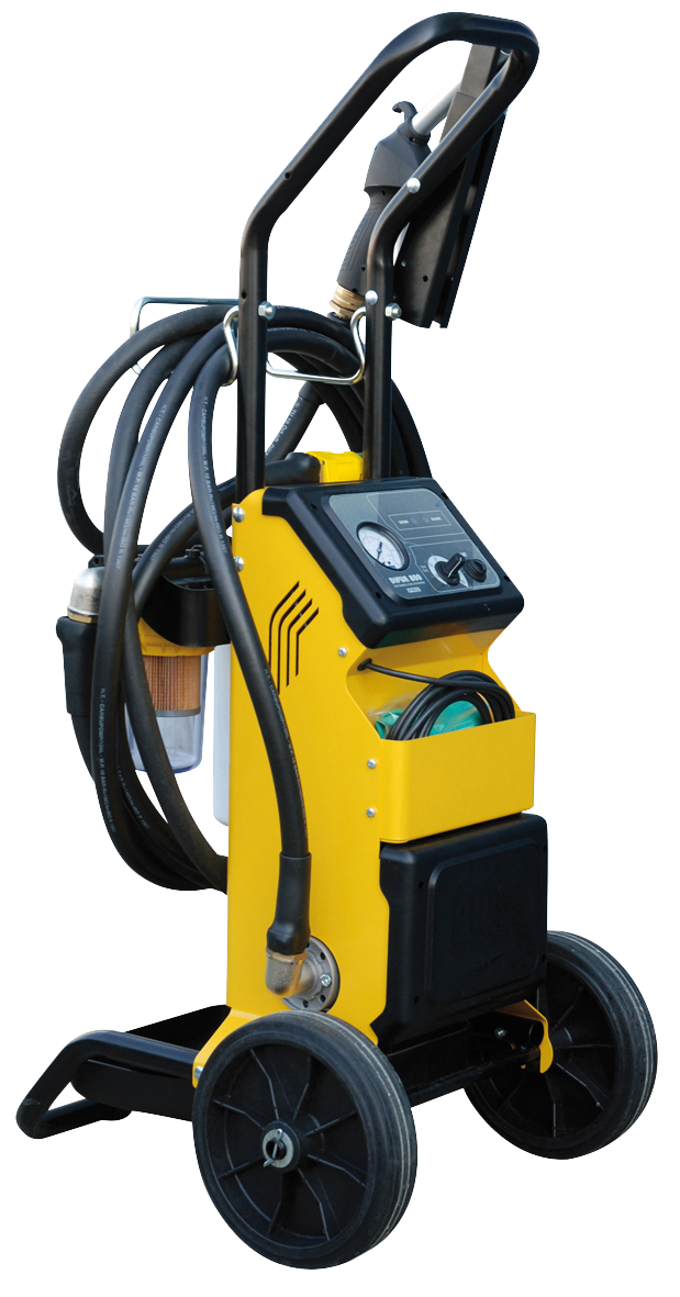 Fahrbares Filteraggregat mit man. Zapfpistole