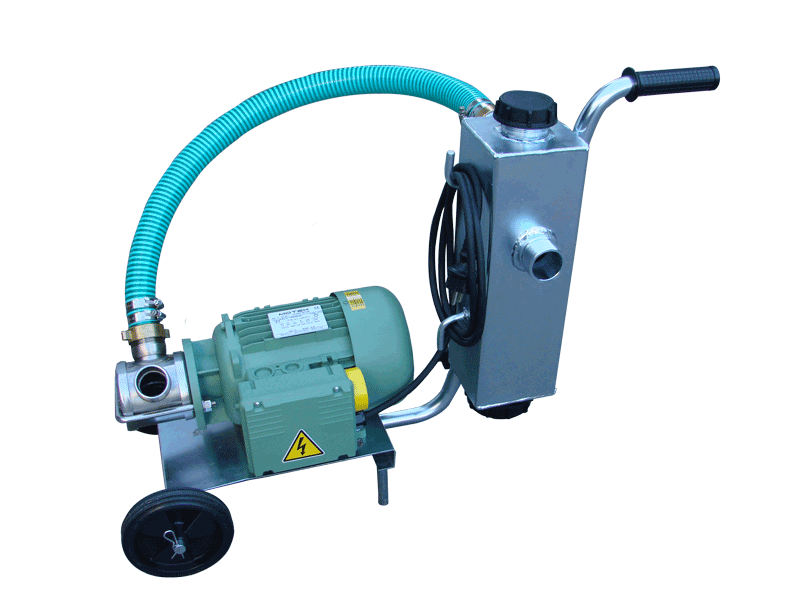 Pumpe, Steinabscheider, Pumpenkarre