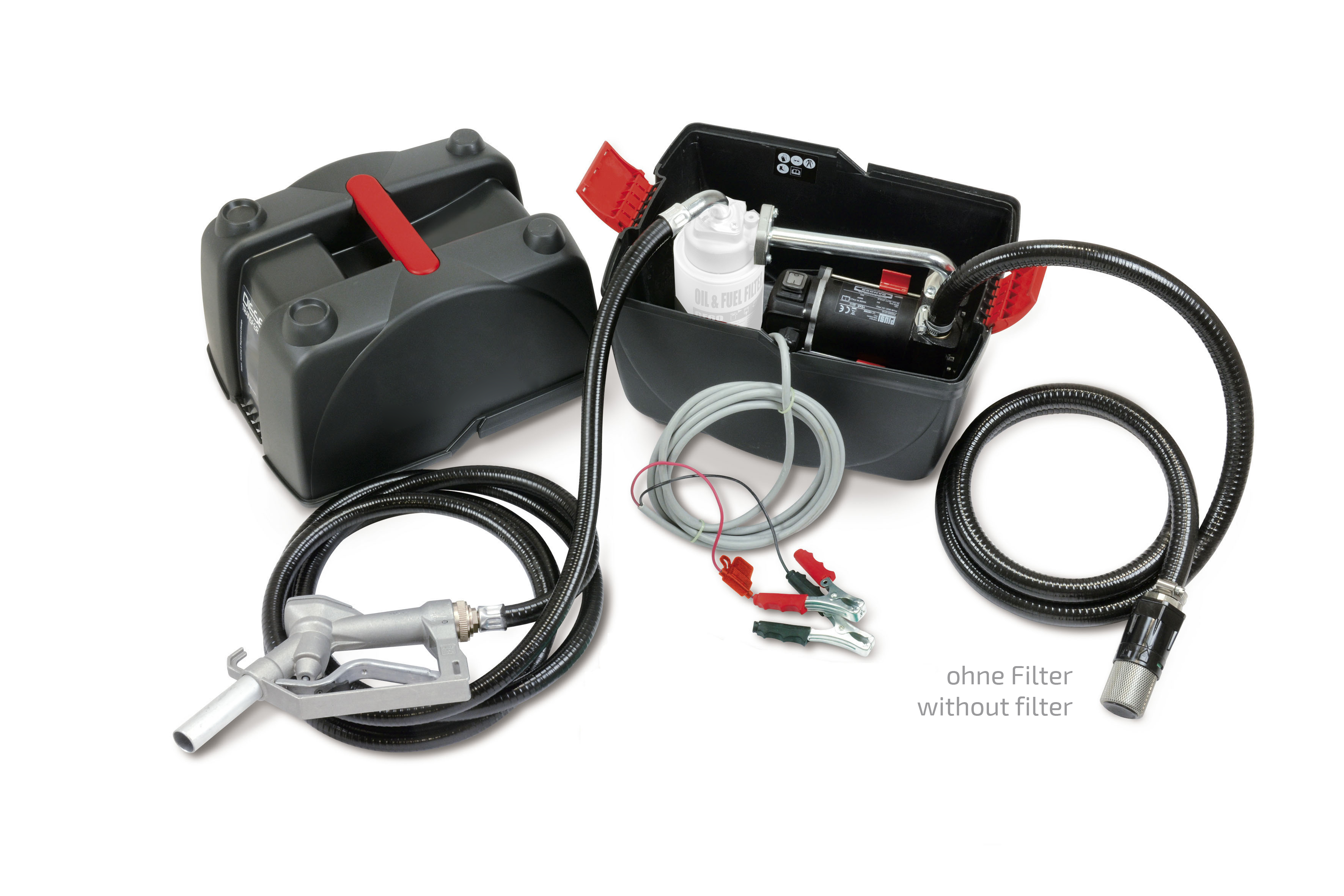 Diesel Betankungsset mit Zapfpistole und Schlauch